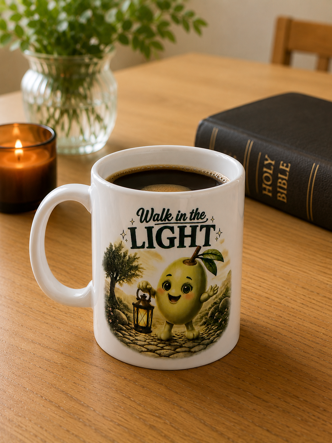 Walk in the Light – Olive Mug 11 OZ